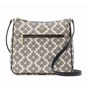 New Kate Spade Signature Spade Flower Swing pack Crossbody Black Multi